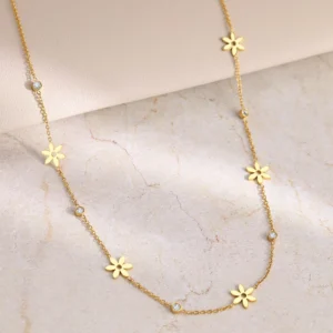 Colar Gargantilha De Flores Vintage